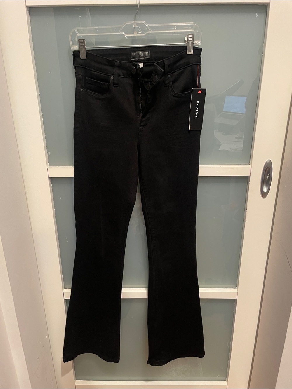Kut from the Kloth Black High Rise Fab Ab Flare Jeans, size 0, NWT